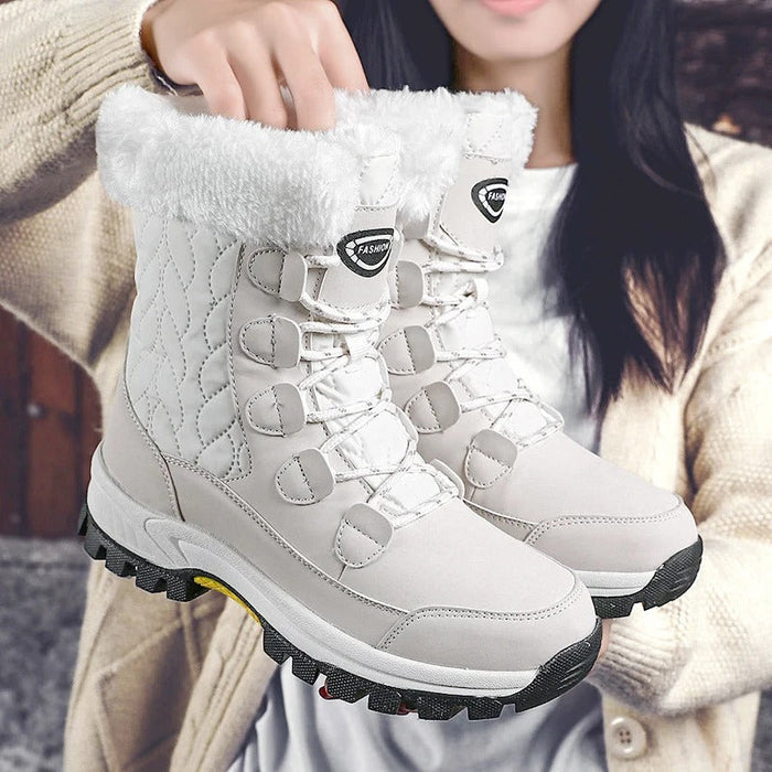 Women's Fleece-Lined Winter Boots with Non-Slip Sole