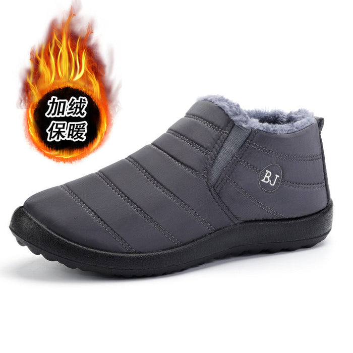 Quilted Ankle Boots Fleece Lined Slip-On Waterproof