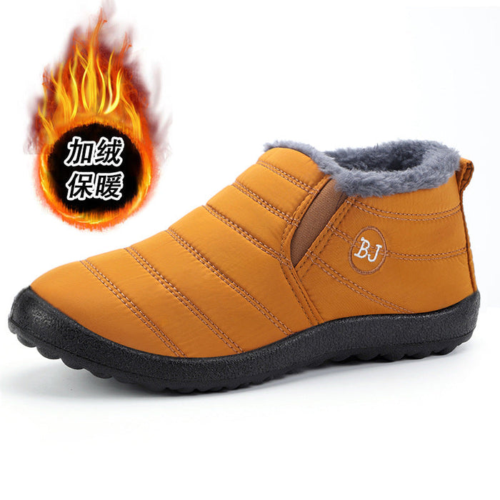 Quilted Ankle Boots Fleece Lined Slip-On Waterproof
