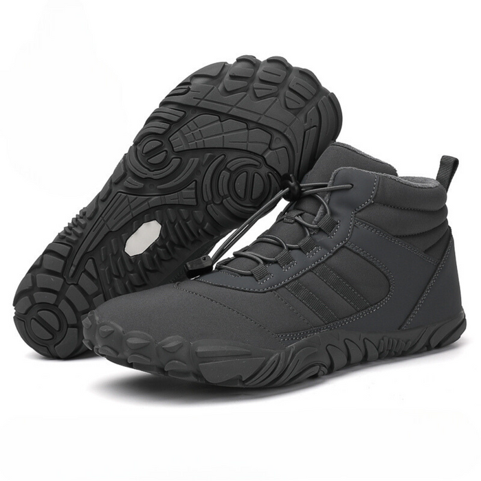 Fleece-Lined Barefoot Ankle Boots with Wide Toe Box