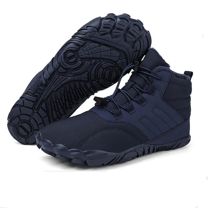 Fleece-Lined Ankle Boots with Wide Toe Box Slip-Resistant