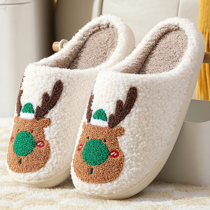 Phoebe | Christmas reindeer slippers with soft plush lining