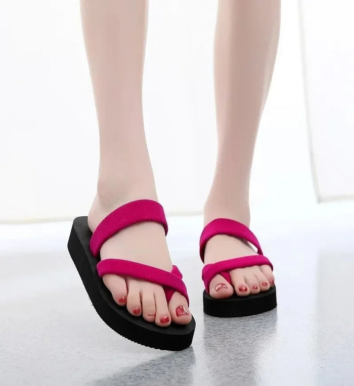 Women's Lightweight Platform Flip-Flops with Arch Support