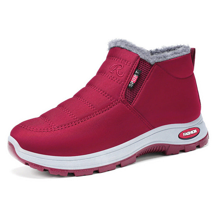 Women's Insulated Winter Ankle Boots Slip-On with Fleece
