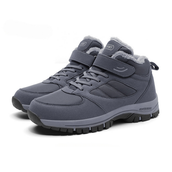 Women's Winter Walking Boots Hook-and-Loop Faux Fur Lined