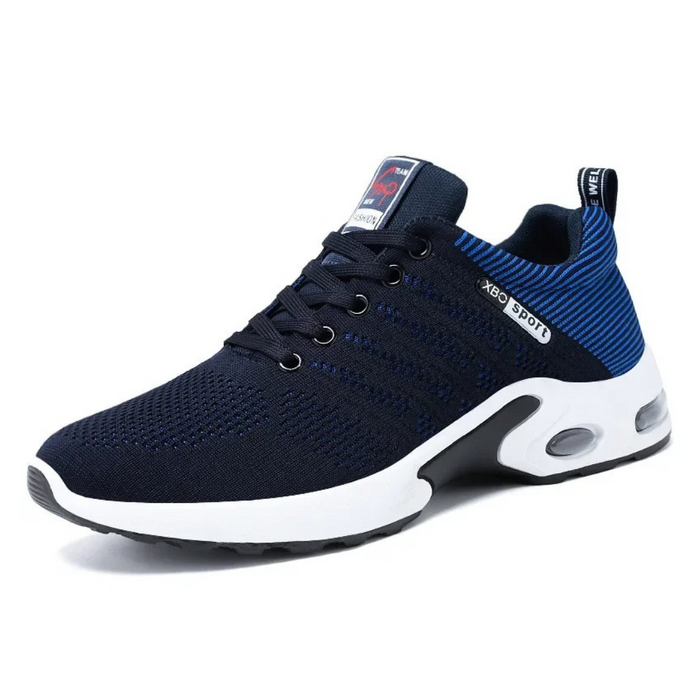 Men's Breathable Air Cushion Trainers with Lace-Up Design