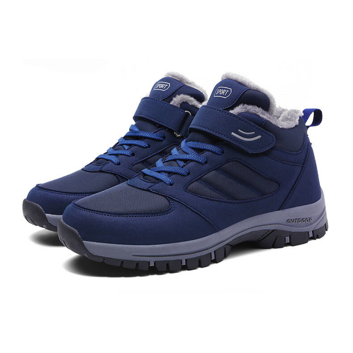 Women's Winter Walking Boots Hook-and-Loop Faux Fur Lined