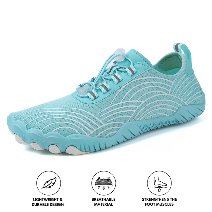 Barefoot Trainers with Wave Pattern and Flexible Sole