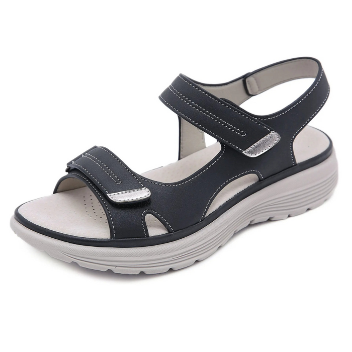 Women's Arch Support Sandals Open Toe Hook & Loop Strap