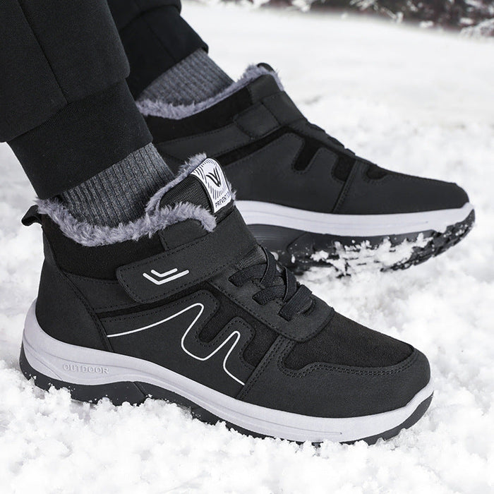 Fleece-Lined Winter Hiking Trainers with Waterproof Shell