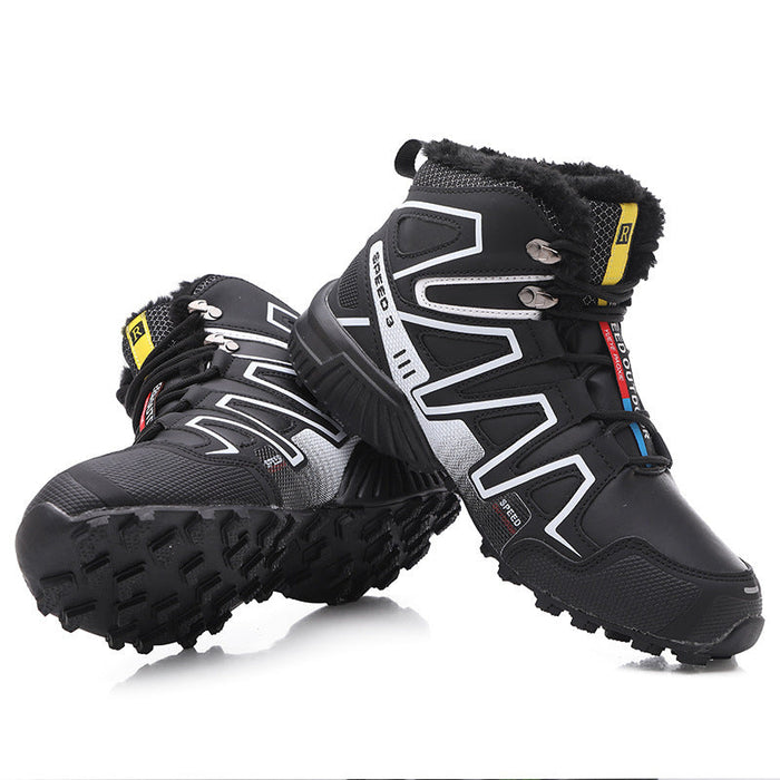 Men's Fleece-Lined Hiking Boots with Non-Slip Sole