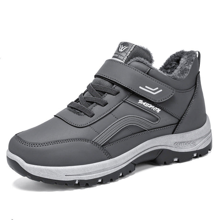 Fleece-Lined Winter Trainers Hook-and-Loop Strap Outdoors