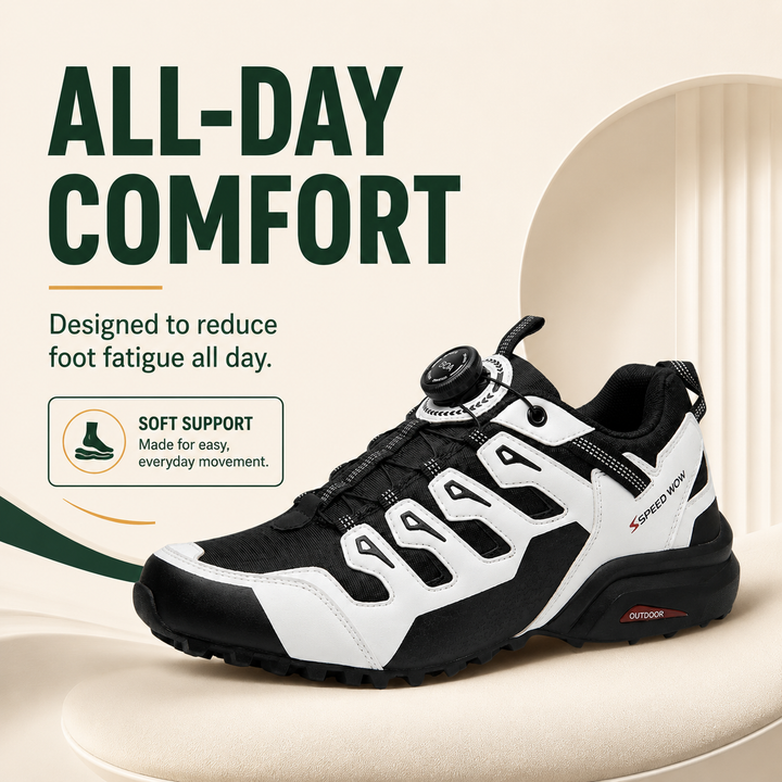 PeakTrail Men’s Shock-Absorbing Outdoor Hiking Shoes