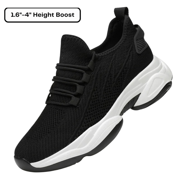 Height-Boosting Knit Sneakers with Chunky Sole