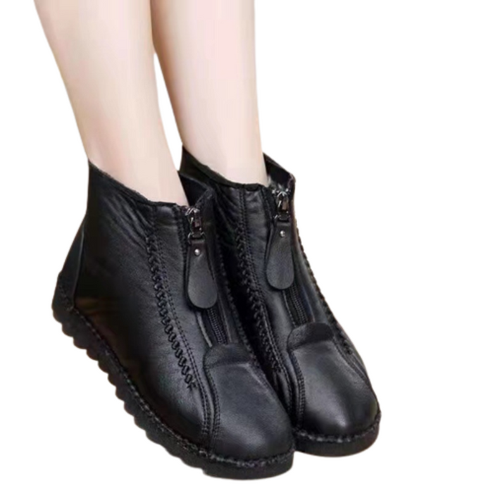 Women's Ankle Boots Zip Front with Arch Support