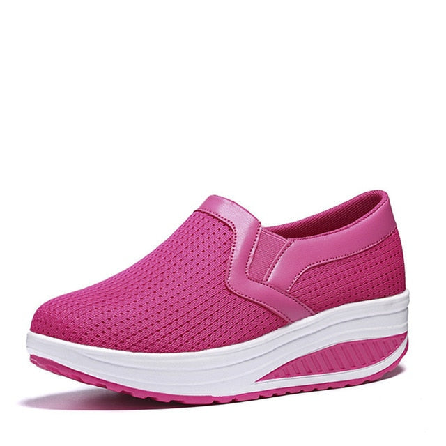 Women's Mesh Slip-On Trainers with Arch Support