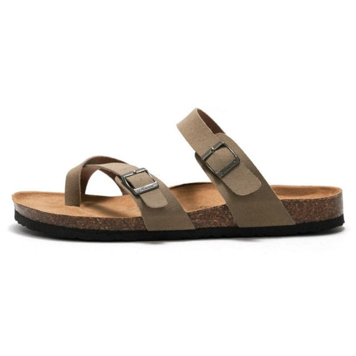 Men's Cork Footbed Sandals Adjustable Buckle Straps