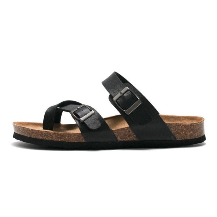 Men's Cork Footbed Sandals Adjustable Buckle Straps