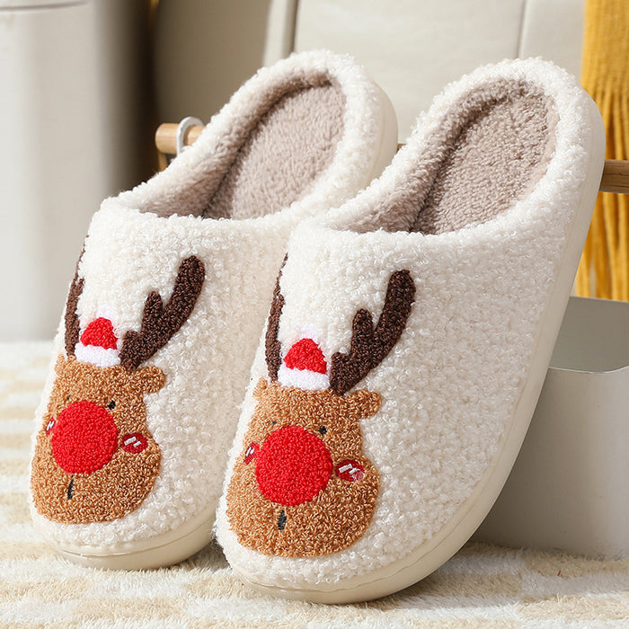 Phoebe | Christmas reindeer slippers with soft plush lining