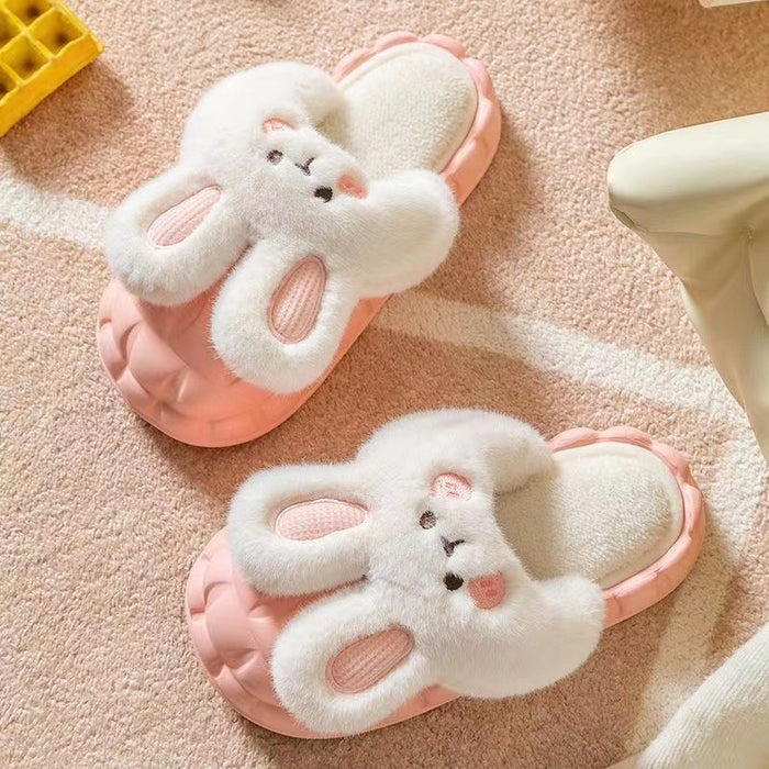 Phoebe | Fluffy bunny slippers with washable detachable top