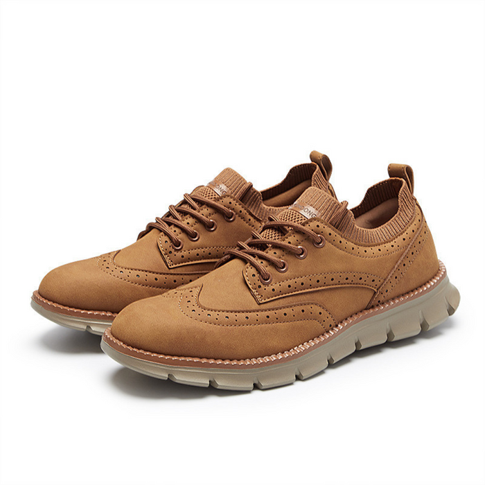 Men's Wingtip Brogue Trainers Lace-Up Lightweight