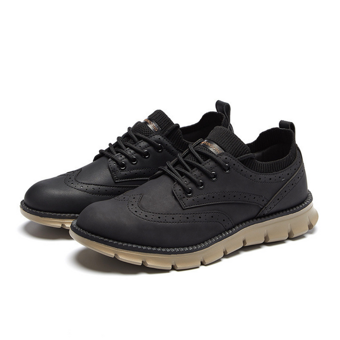 Men's Wingtip Brogue Trainers Lace-Up Lightweight