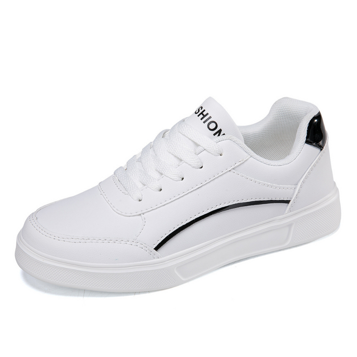 Women's Lace-Up Trainers with Metallic Accent and Arch Support