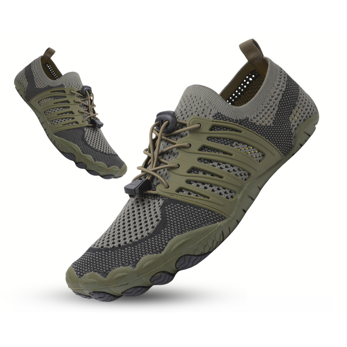 Women's Mesh Barefoot Trainers with Lace-Up Closure