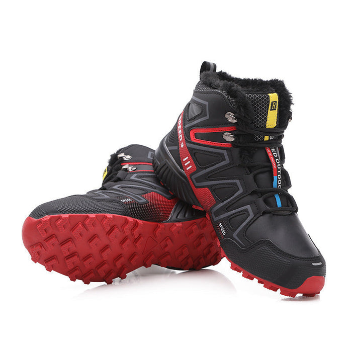 Men's Fleece-Lined Hiking Boots with Non-Slip Sole
