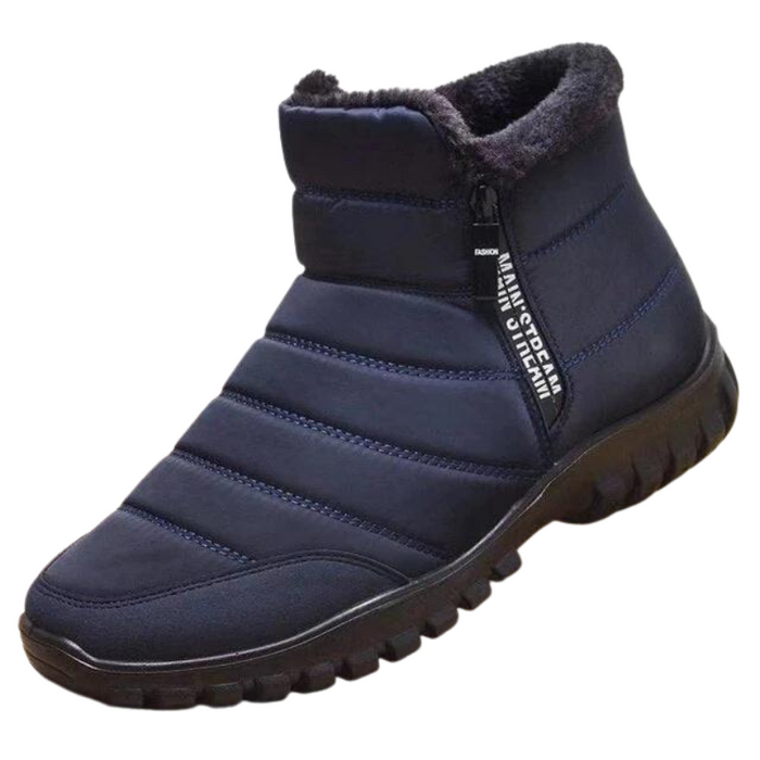 Men's Quilted Ankle Snow Boots Waterproof with Fleece Lining