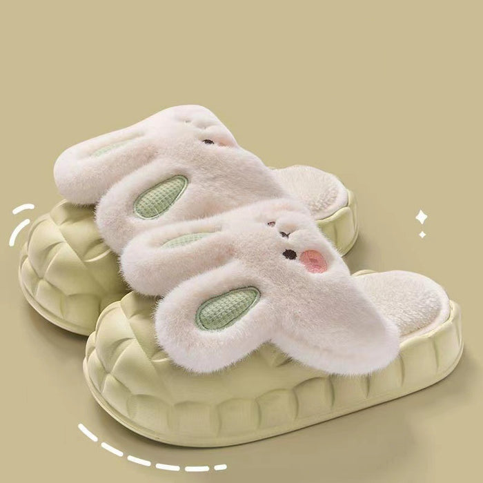 Phoebe | Fluffy bunny slippers with washable detachable top