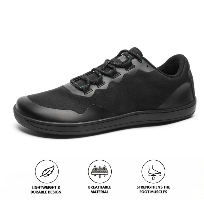 Men's Minimalist Flat Trainers with Lace-Up Closure