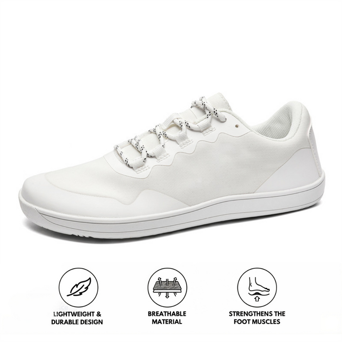 Men's Minimalist Flat Trainers with Lace-Up Closure
