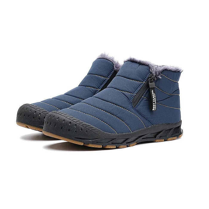 Insulated Quilted Ankle Boots with Fleece Lining