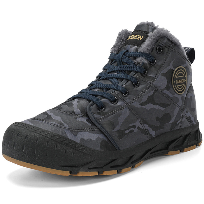 Fleece-Lined Tactical Winter Boots with Non-Slip Sole