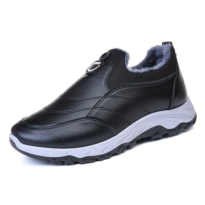 Fleece-Lined Slip-On Trainers Non-Slip Sole Winter