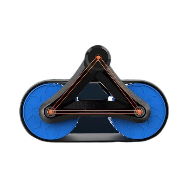 Double ab roller wheel with kneeling pad