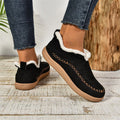 Women's Plush-Lined Ankle Boots – Warm Suede-Look Snow Boots