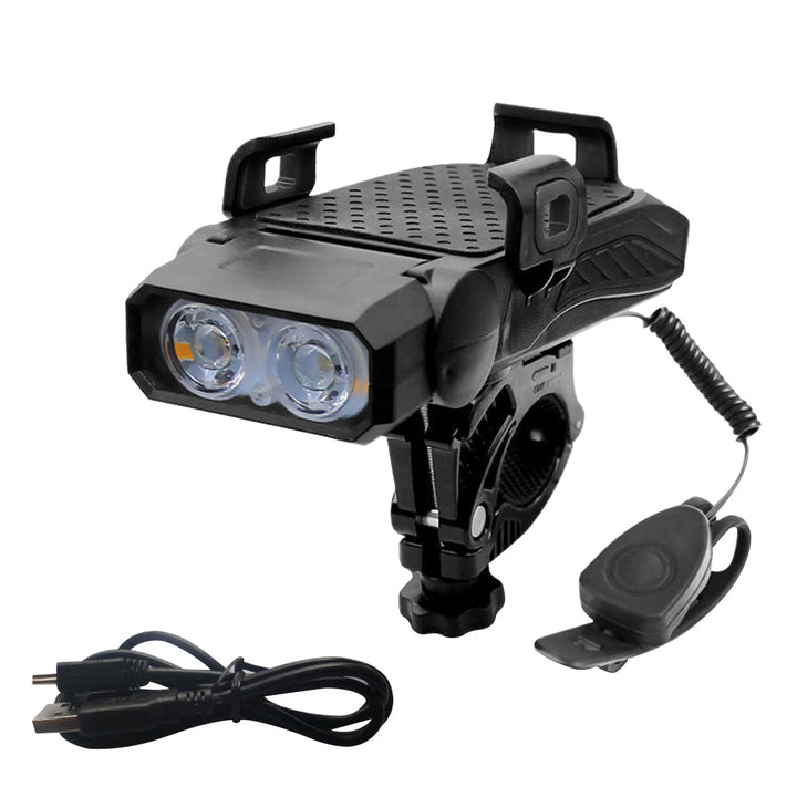 Multifunction Bike Phone Mount with LED Light
