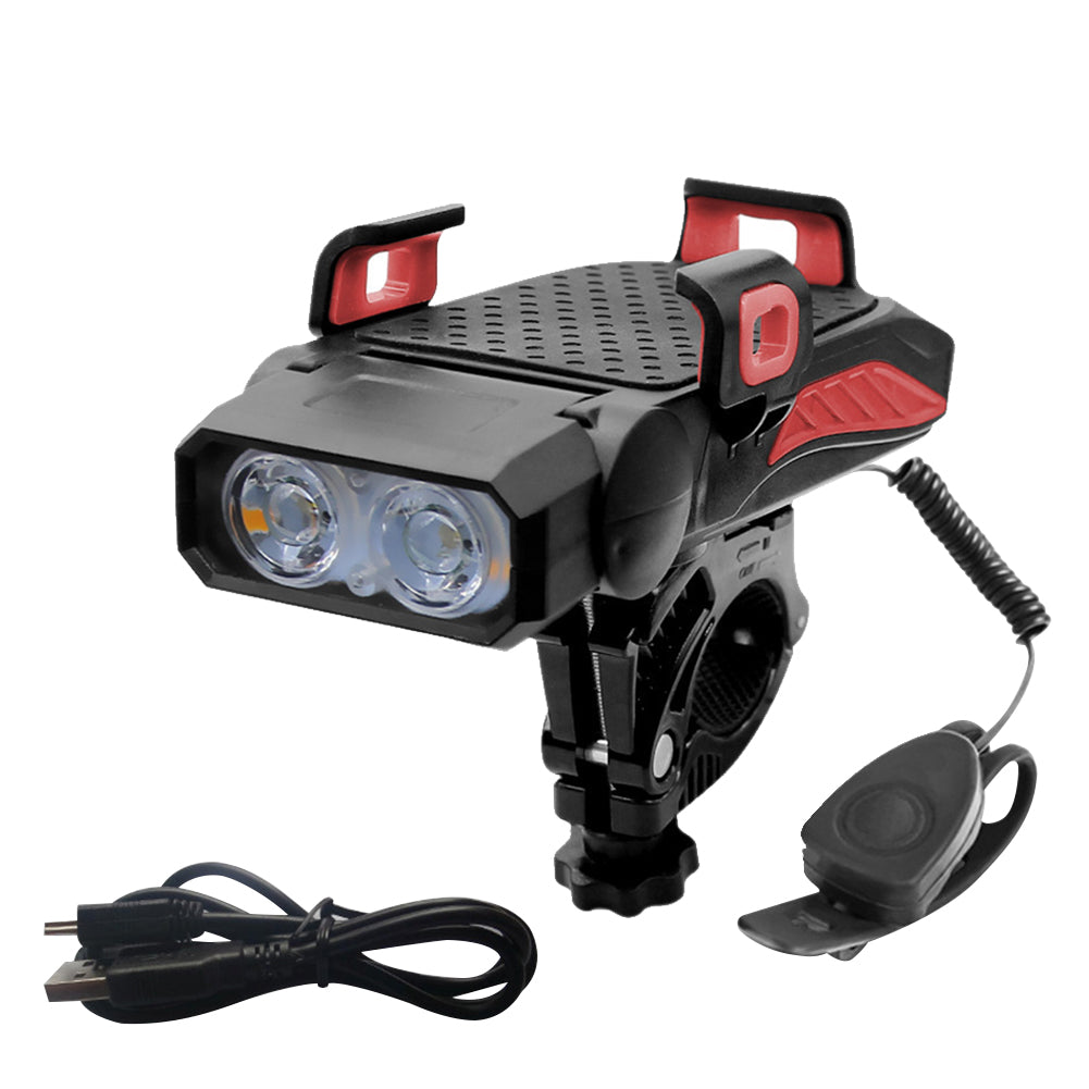 Multifunction Bike Phone Mount with LED Light