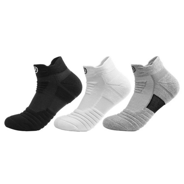 Breathable Ankle Socks with Anti-Slip Grip - 3 Pairs