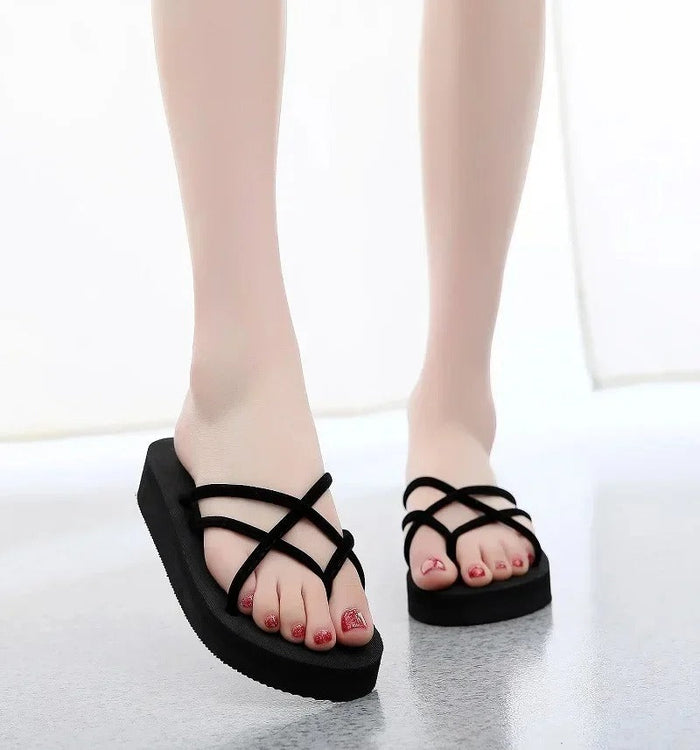 Women's Lightweight Platform Flip-Flops with Arch Support