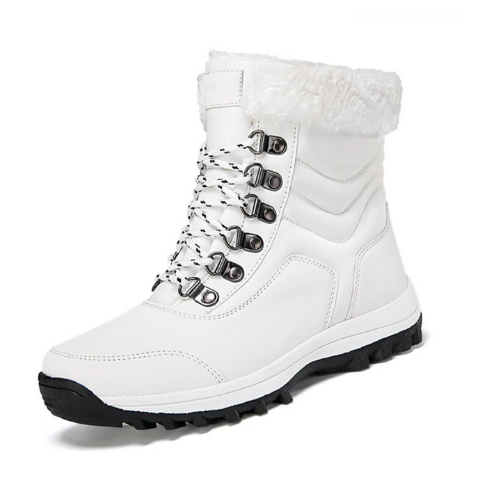 Women's Lace-Up Winter Boots with Fur Lining and Arch Support