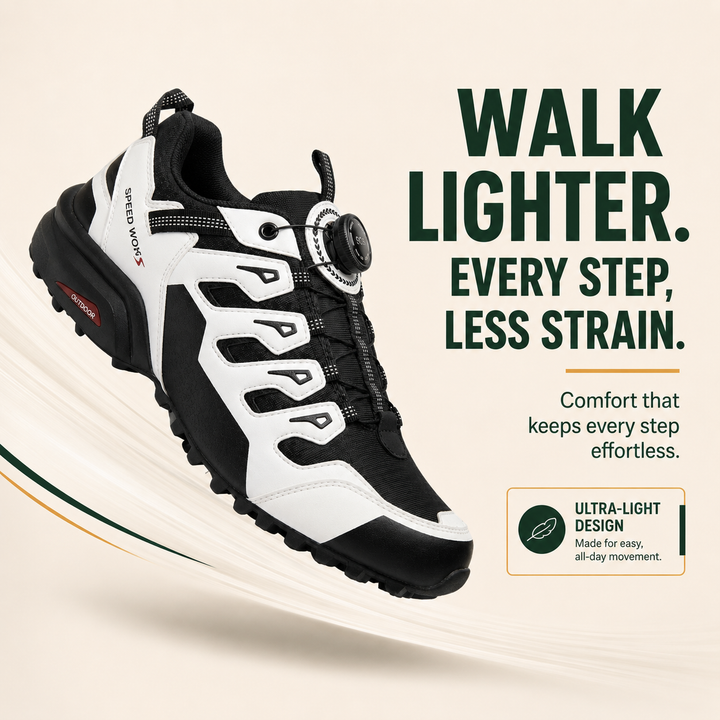 PeakTrail Men’s Shock-Absorbing Outdoor Hiking Shoes