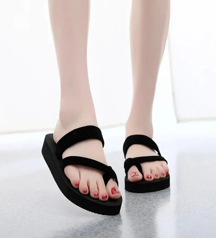 Women's Lightweight Platform Flip-Flops with Arch Support