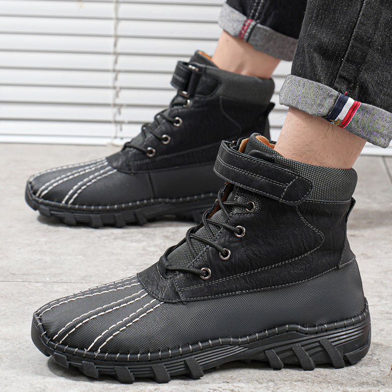 Men's lace-up winter duck boots