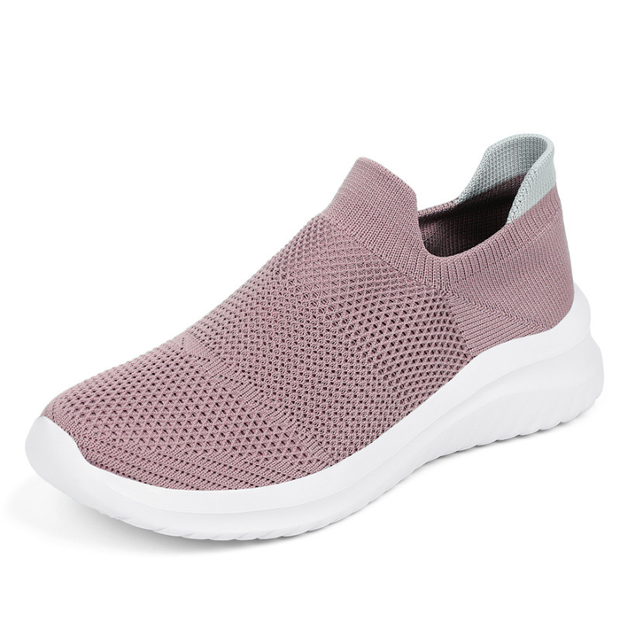 Slip-On Knit Trainers with Cushioned Sole for Walking