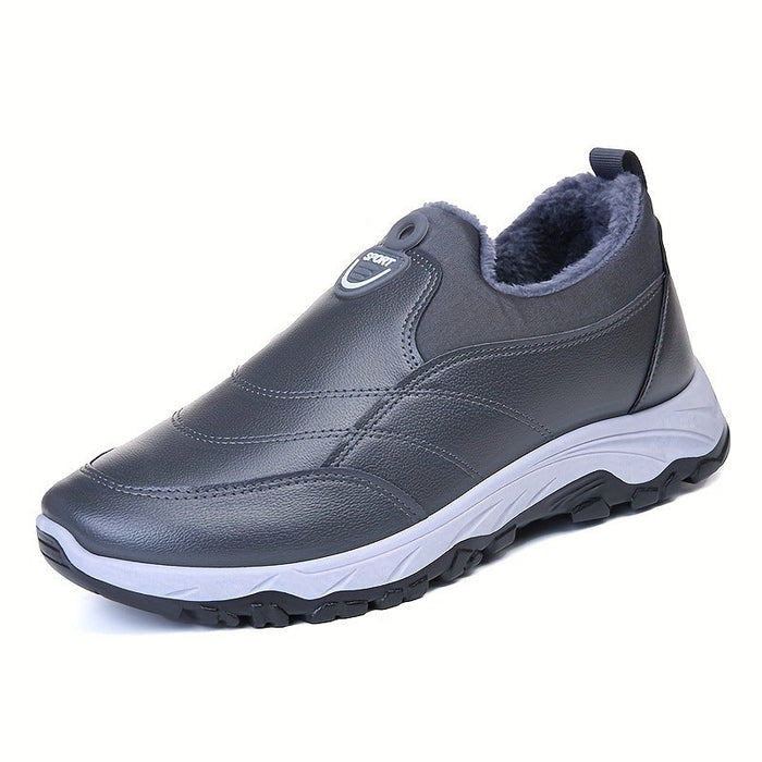 Fleece-Lined Slip-On Trainers Non-Slip Sole Winter