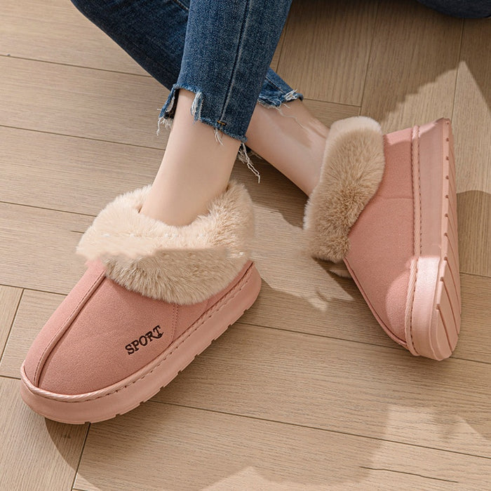 Freya | Platform slippers with faux fur cuff and lining