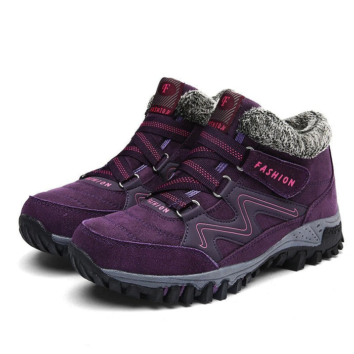 Fleece-Lined Winter Hiking Boots with Barefoot Sole